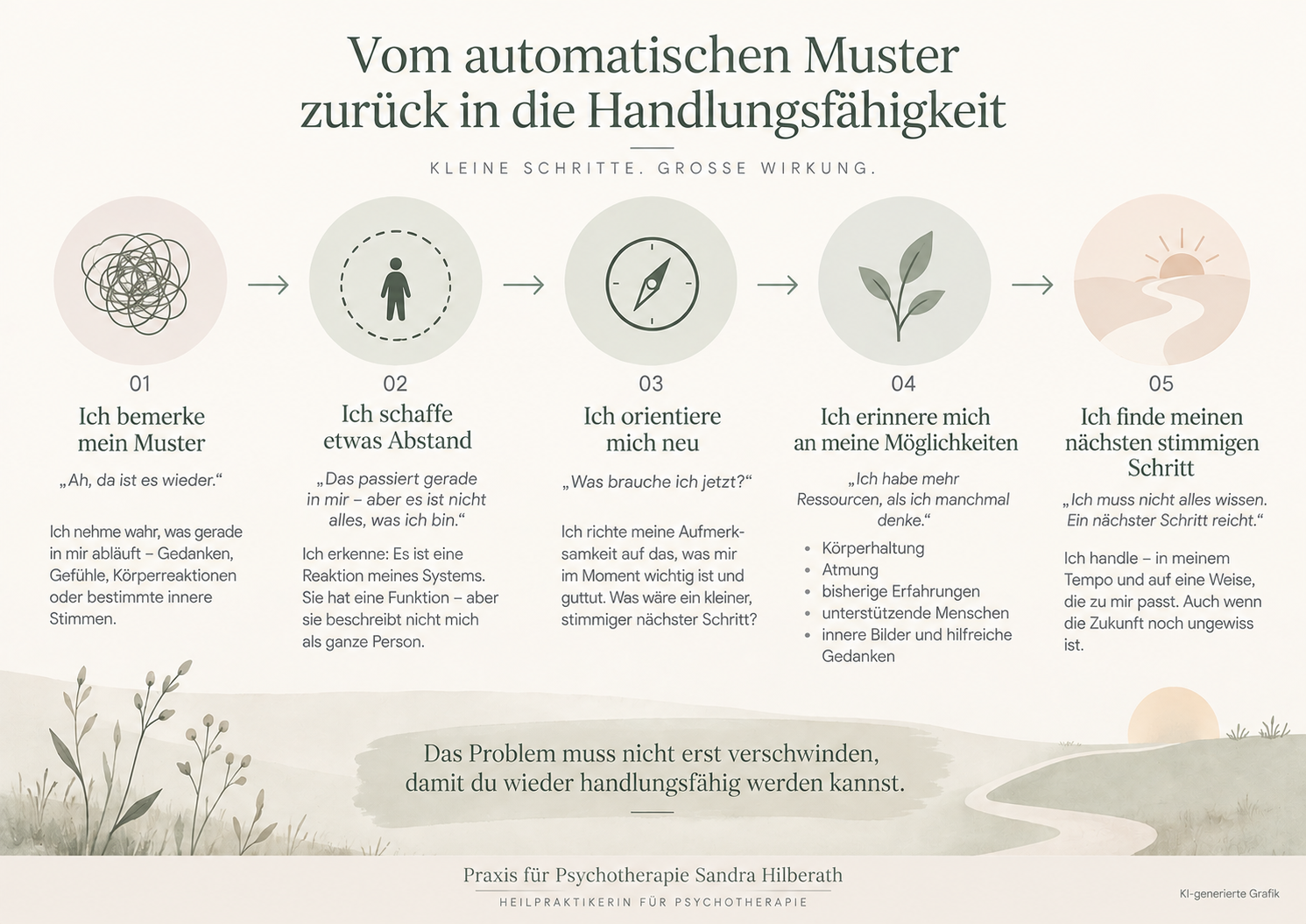 Umgang mit dem Ungewissen_Praxis für Psychotherapie_Sandra Hilberath_Grafik Wie kannst du mit Ungewissheit umgehen, ohne dich in Sorgen zu verlieren? Erfahre, was dir helfen kann, handlungsfähig zu bleiben und dir selbst zu vertrauen.